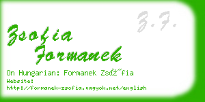 zsofia formanek business card